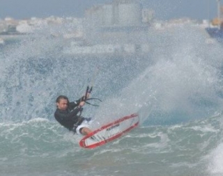 Practice kitesurfing